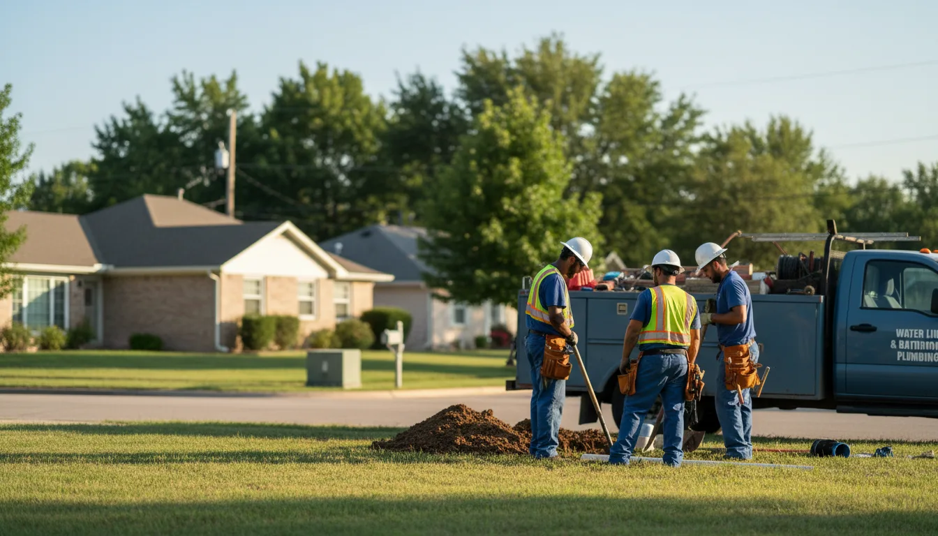 Residential water line and bathroom plumbing service in Plaza, ND